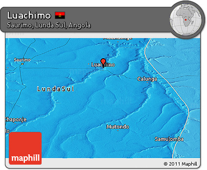 Political Panoramic Map of Luachimo
