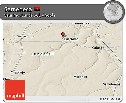 Shaded Relief Panoramic Map of Sameneca