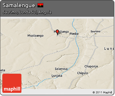 Shaded Relief Panoramic Map of Samalengue