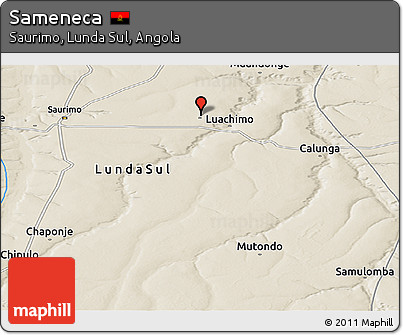 Shaded Relief Panoramic Map of Sameneca