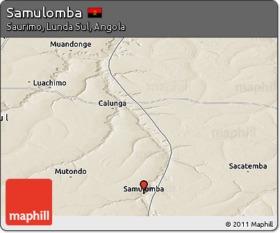 Shaded Relief Panoramic Map of Samulomba