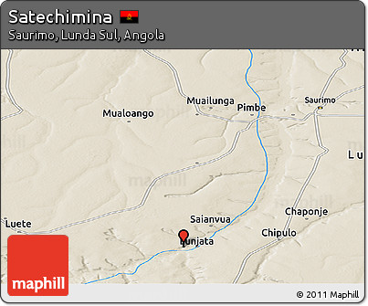 Shaded Relief Panoramic Map of Satechimina