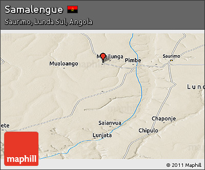 Shaded Relief Panoramic Map of Samalengue