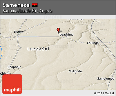Shaded Relief Panoramic Map of Sameneca