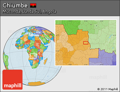 Political Location Map of Chiumbe