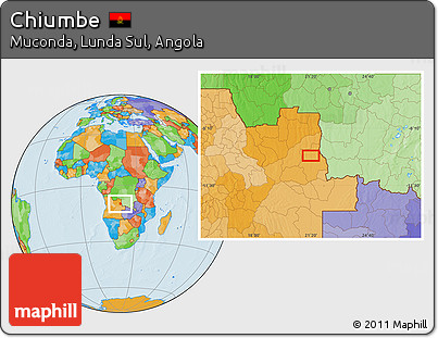 Political Location Map of Chiumbe