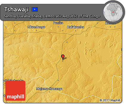 Physical 3D Map of Tshawaji