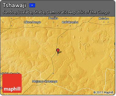 Physical 3D Map of Tshawaji