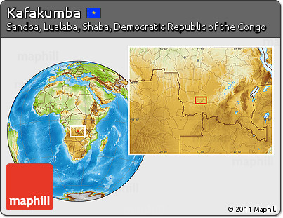 Physical Location Map of Kafakumba