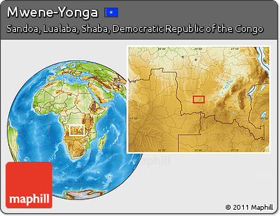 Physical Location Map of Mwene-Yonga