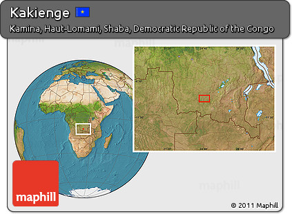 Satellite Location Map of Kakienge