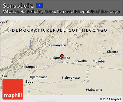 Shaded Relief Panoramic Map of Sonsobeka