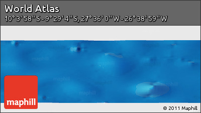 Shaded Relief Panoramic Map of the Area around 9° 46' 31" S, 27° 7' 30" W