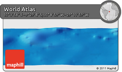 Shaded Relief Panoramic Map of the Area around 9° 46' 31" S, 29° 40' 29" W