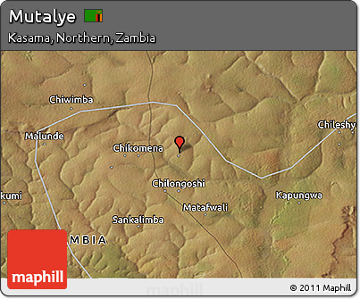 Satellite 3D Map of Mutalye