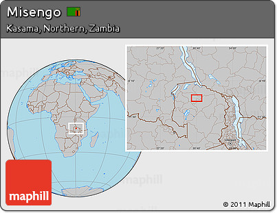 Gray Location Map of Misengo