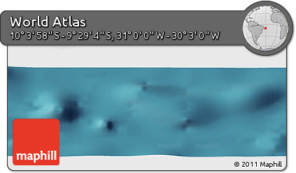 Satellite Panoramic Map of the Area around 9° 46' 31" S, 30° 31' 29" W