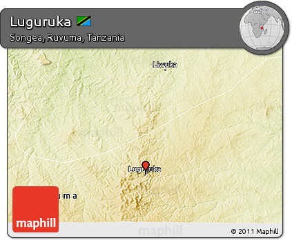 Physical 3D Map of Luguruka