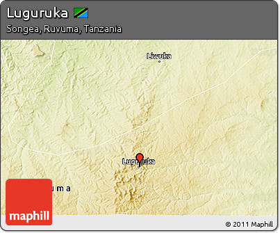 Physical 3D Map of Luguruka