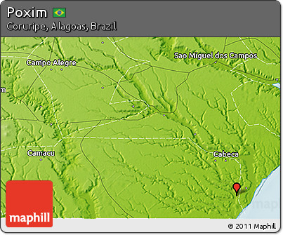 Physical 3D Map of Poxim