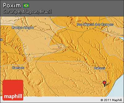 Political 3D Map of Poxim
