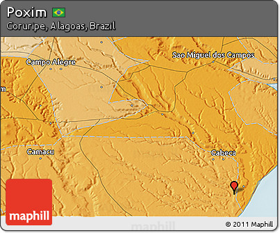Political 3D Map of Poxim