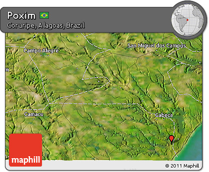 Satellite 3D Map of Poxim