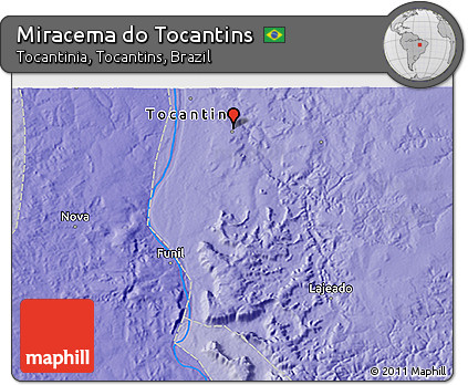 Political 3D Map of Miracema Do Tocantins