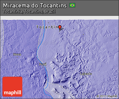 Political 3D Map of Miracema Do Tocantins