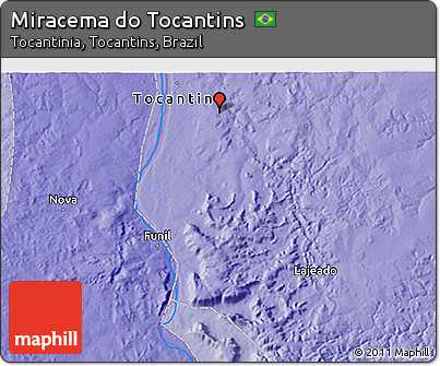 Political 3D Map of Miracema Do Tocantins