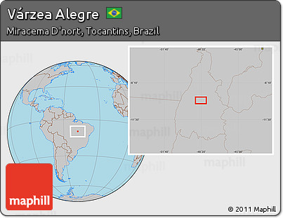 Gray Location Map of Várzea Alegre