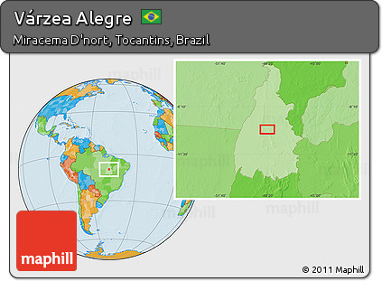 Political Location Map of Várzea Alegre