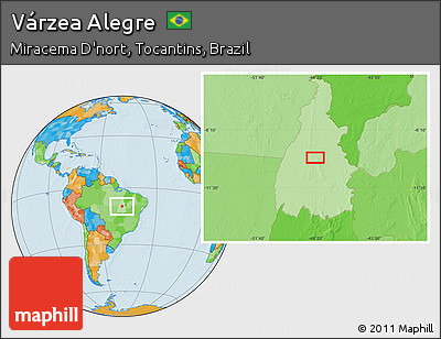 Political Location Map of Várzea Alegre