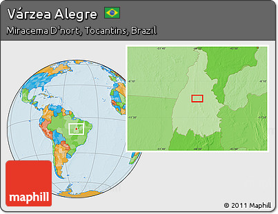 Political Location Map of Várzea Alegre