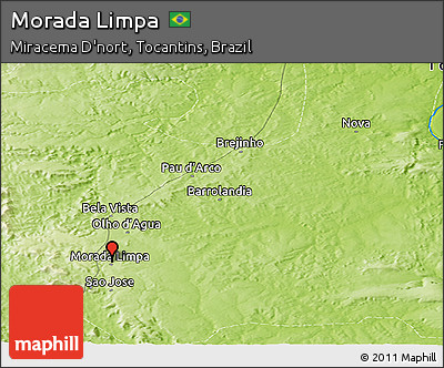 Physical Panoramic Map of Morada Limpa