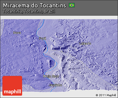 Political Panoramic Map of Miracema Do Tocantins