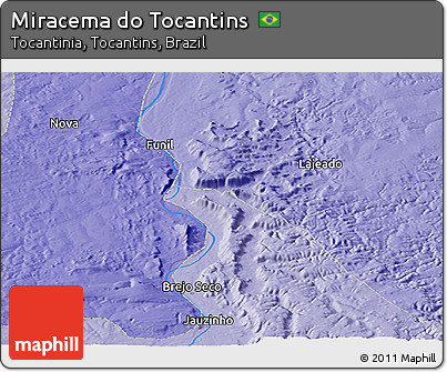 Political Panoramic Map of Miracema Do Tocantins