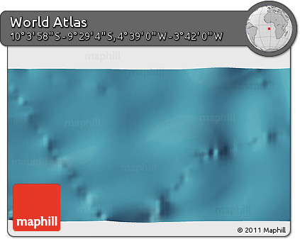 Satellite 3D Map of the Area around 9° 46' 31" S, 4° 10' 30" W