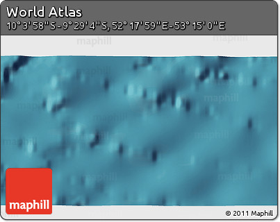 Satellite 3D Map of the Area around 9° 46' 31" S, 52° 46' 29" E