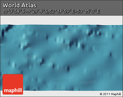Satellite 3D Map of the Area around 9° 46' 31" S, 52° 46' 29" E