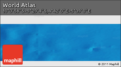 Physical Panoramic Map of the Area around 9° 46' 31" S, 5° 10' 30" E