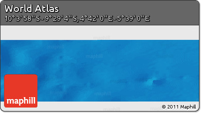 Physical Panoramic Map of the Area around 9° 46' 31" S, 5° 10' 30" E