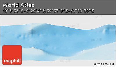 Physical Panoramic Map of the Area around 9° 46' 31" S, 60° 25' 29" E