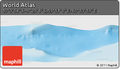 Physical Panoramic Map of the Area around 9° 46' 31" S, 60° 25' 29" E