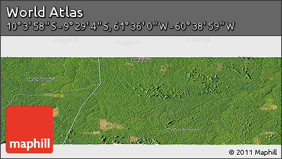 Satellite Panoramic Map of the Area around 9° 46' 31" S, 61° 7' 30" W