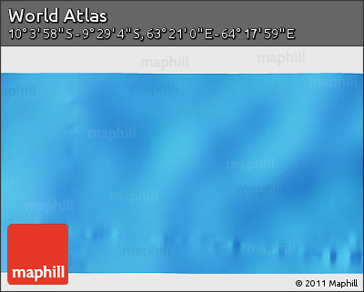 Physical 3D Map of the Area around 9° 46' 31" S, 63° 49' 30" E