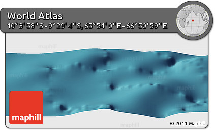 Satellite Panoramic Map of the Area around 9° 46' 31" S, 66° 22' 30" E