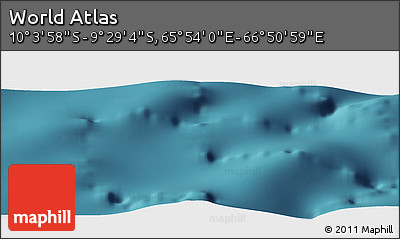 Satellite Panoramic Map of the Area around 9° 46' 31" S, 66° 22' 30" E