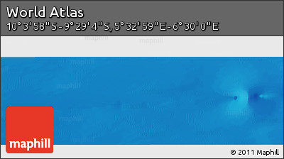 Physical Panoramic Map of the Area around 9° 46' 31" S, 6° 1' 30" E