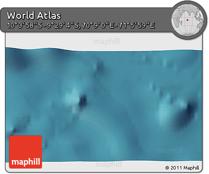 Satellite 3D Map of the Area around 9° 46' 31" S, 70° 37' 30" E